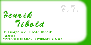 henrik tibold business card